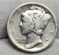 1921 Mercury Dime F15 Key Date