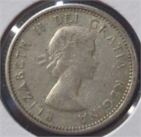 Silver 1963 Canadian dime