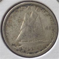 Silver 1942 Canadian dime