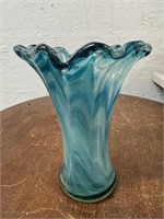6.5" hand Blown Pulled Vase