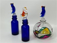 Art Glass Penguin Dipper Perfume Bottles