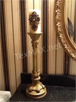 Jeweled Cross Candle with Stand