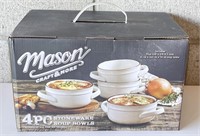 Mason Craft & More 4 Pc Stoneware Soup Bowls