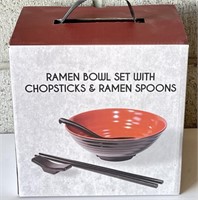 Ramen Bowl Set w/Chopsticks & Ramen Spoons