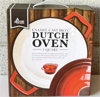 Enamel Cast Iron Dutch Oven (3 Quart)