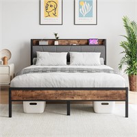 BOFENG Queen Bed Frame with Storage  Queen Size