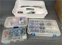 Storage Bin Full of Various Crafting Beads