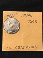 East Timor 2003  10 Centavos Coin