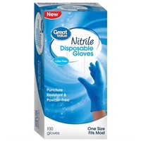 Great Value Nitrile Disposable Gloves Latex-Free P