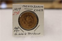 Mexico 1959 20 Peso Gold