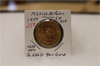 Mexico 1959 20 Peso Gold