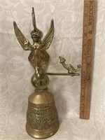 Ornate Brass Bell with Wall Bracket
