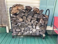 Wood Pile & Metal Stand