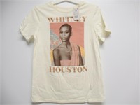 Women`s Whitney Houston T-Shirt, Cream, XS