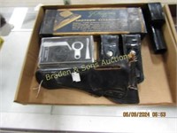 GROUP OF 2 BOXES OF HOLSTERS ETC