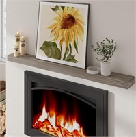 Fireplace Mantel 72"" W Wood Floating Shelf