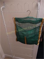 Wire shoe rack & Clothes Pin Bag w/pins