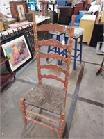 Tall Antique Ladder Back Chair