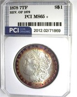 1878 7TF Rev 79 Morgan MS65+ LISTS $2750