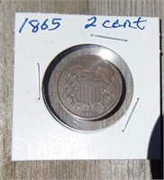 1865 US 2 Cent Piece