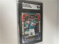 2021 Select Trevor Lawrence Die Cut RWB SGC 9