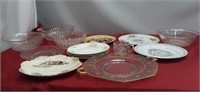 Collectible plates and glassware including Pope