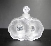 Lalique France "Two Flowers" perfume bottle