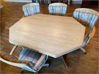 Octagonal kitchen table and chairs