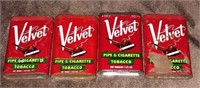 Velvet Tobacco Tins Lot of 4