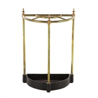 Brass and cast iron umbrella stand