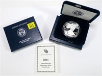 2- 2011-W American Eagle silver Proof coins