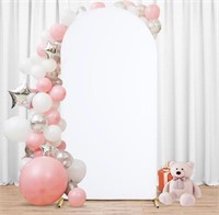 SSYAQRA 3.3FT X 6.6FT WHITE SPANDEX ARCH BACKDROP