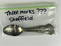 Three spoons marked Sheffield