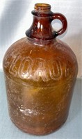 Vintage Clorox Embossed Gallon Amber Glass