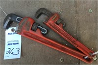 Ridged Pipe Wrenches (2) 10" & 14"