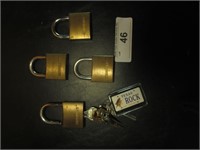 Four Brass Brinks Locks