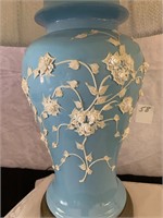 China Table Lamp with Applied China Roses