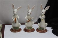 A Set of Three Italian Rabbit Musician