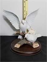 Homco Pair of Love Doves on Base