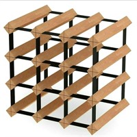 ($49) 12 Bottle Timber Wine Rack