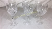 6 Cut Crystal Wine Glasses