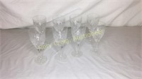 Cut Crystal Wine Glasses 8 White