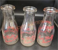 vintage East malta farms dairy milk bottles