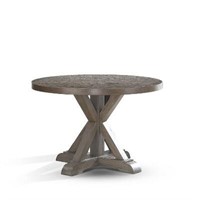 $520  Molly Round Dining Table Gray - Steve Silver