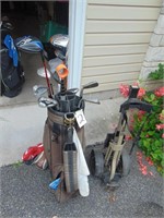 Set of 14 Mens Golf Clubs and Bag Cart