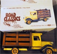 Road Classics Wood Automobile 10" Stake Bed Truck