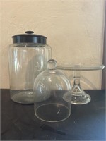 Canister, Cake Plate & Cloche