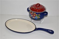 Rachel Ray Cast Iron Oblong Skillet, Enamel Pot