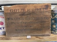 Goldman bowl awarded Walter bakery small wood box