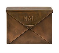 Imax Tauba Copper Mailbox, 16.92"x5.51"x12.99"
